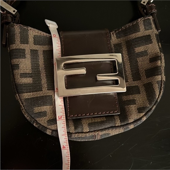 Fendi Zucca Canvas FF Logo Mini Croissant Bag - vintage & rare! - Picture 12 of 17